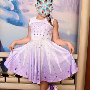 Purple and White Kids Costume Dress